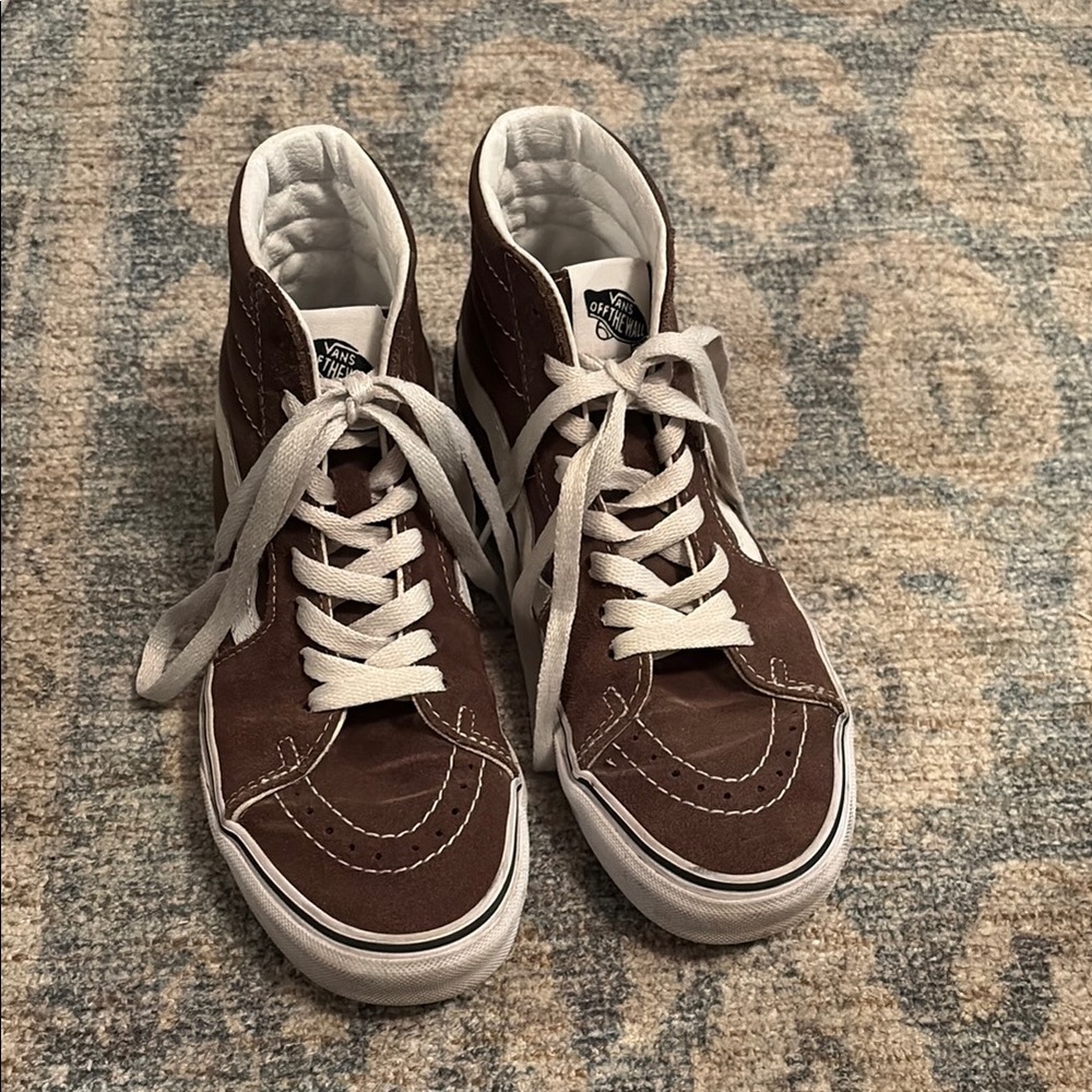 Vans Brown and White high tops